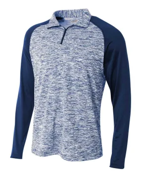 A4 NB4249 Quarter Zip Space Dye - Navy