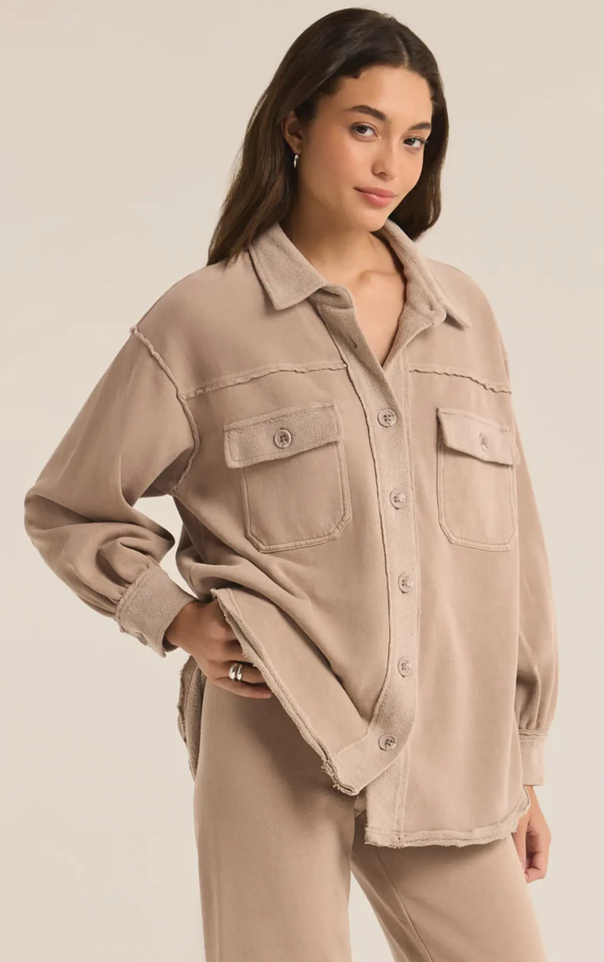 Abbott Longline Jacket | Latte