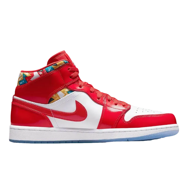 Air Jordan 1 Mid Red Patent