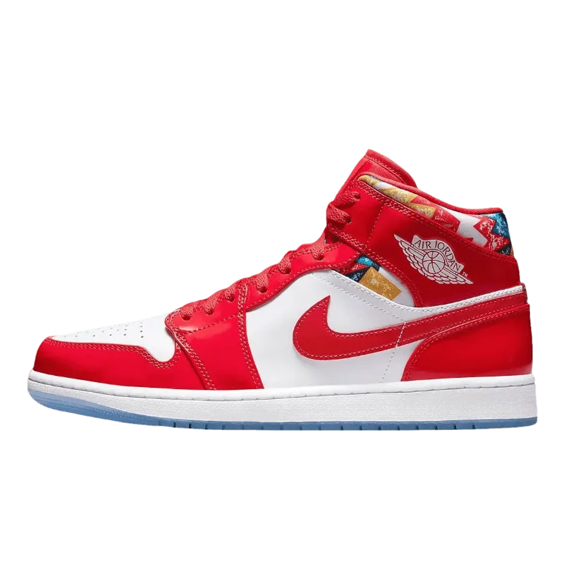 Air Jordan 1 Mid Red Patent