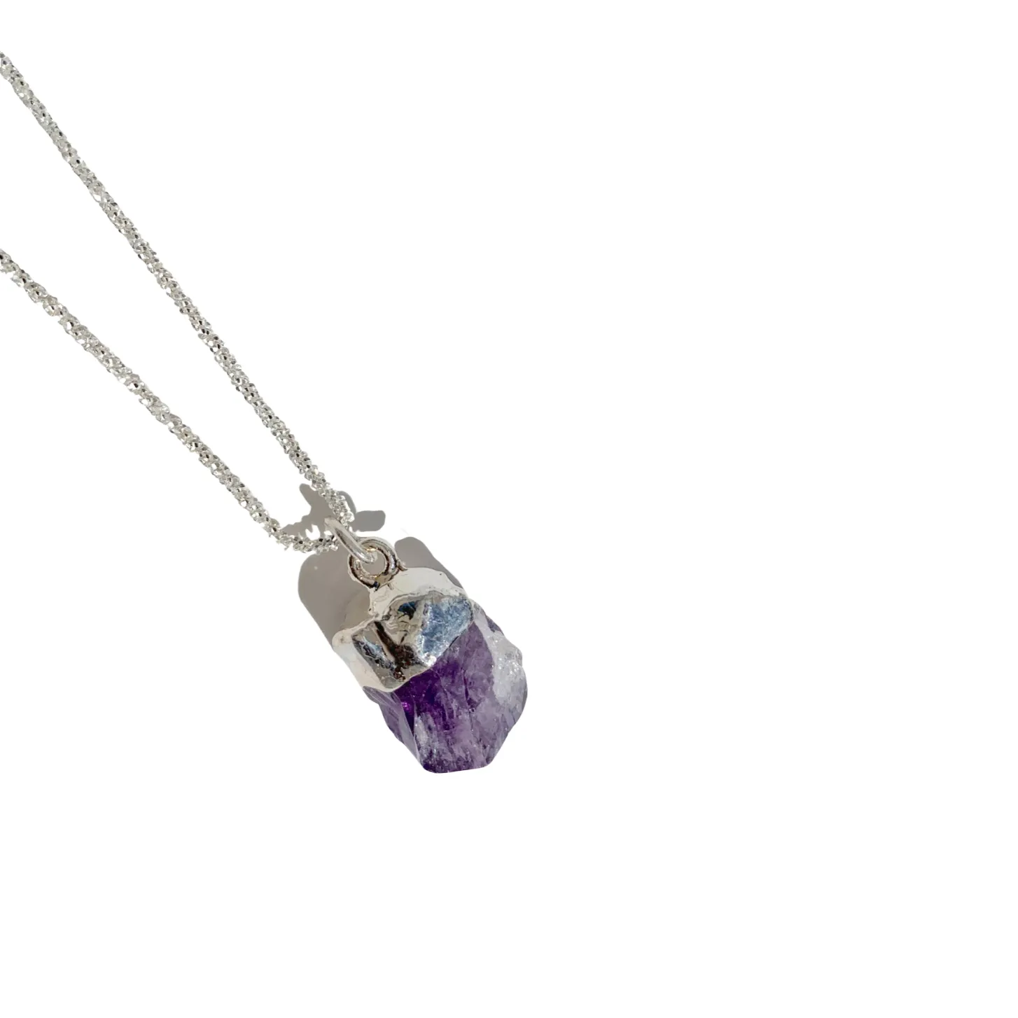 Amethyst Silver Necklace