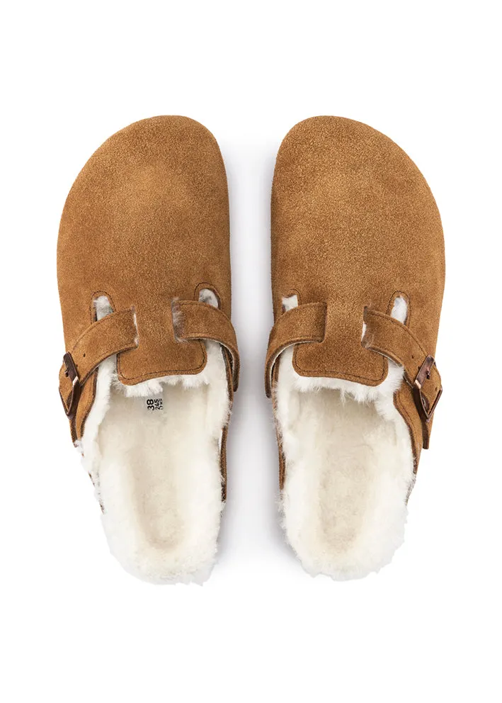 Birkenstock Boston Suede Shearling 1001141 Mink