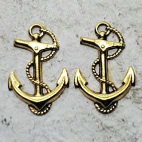 Brass Anchor Stampings x 2 - 6914RAT.