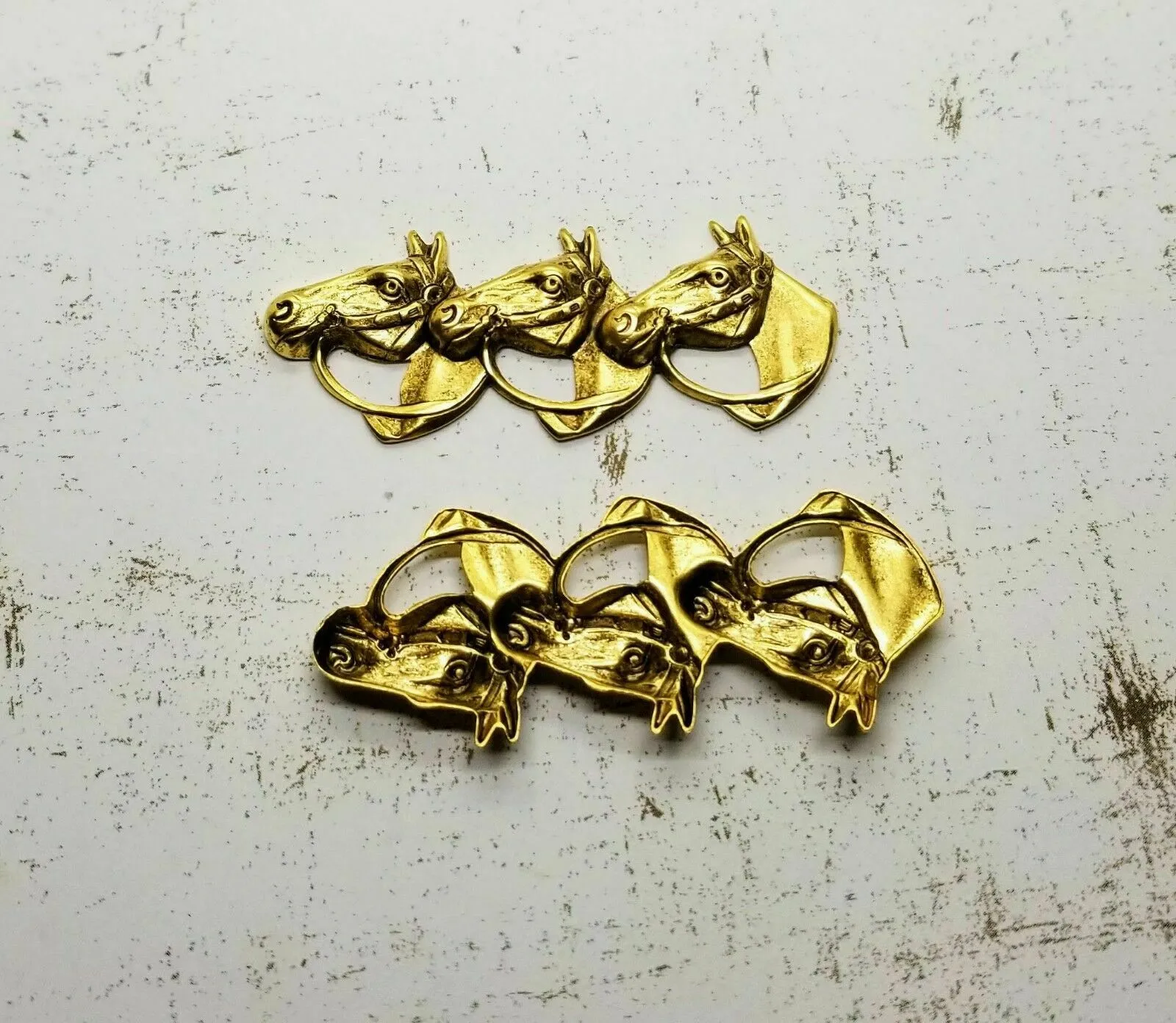 Brass Horse Trio Findings x 2 - 5005S.