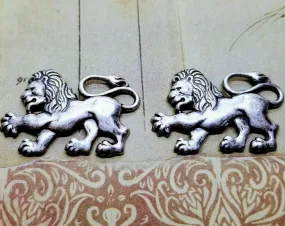 Brass Lion Findings x 2 - 4494S.