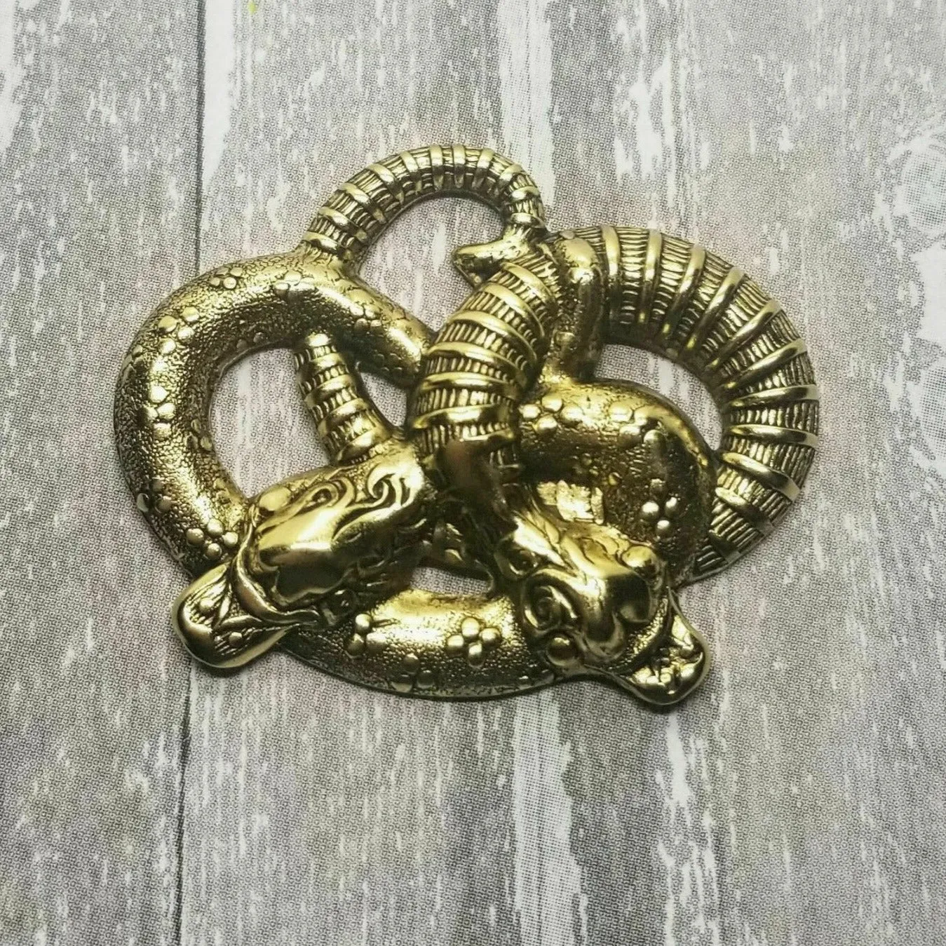 Brass Twisted Snake Stamping - 6611RAT.