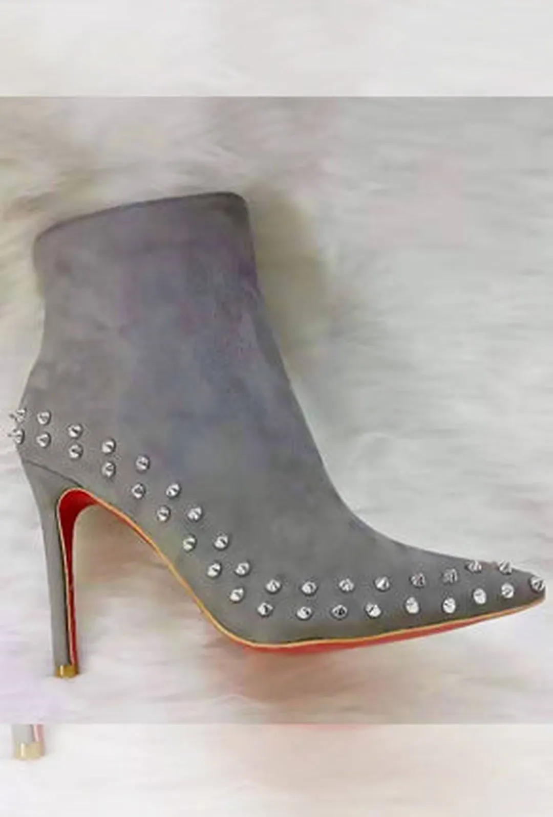 BROCK - STUD ANKLE HEEL BOOTS