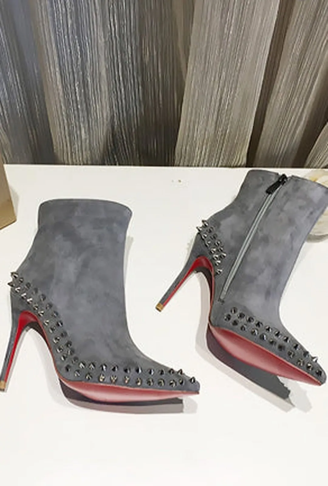 BROCK - STUD ANKLE HEEL BOOTS