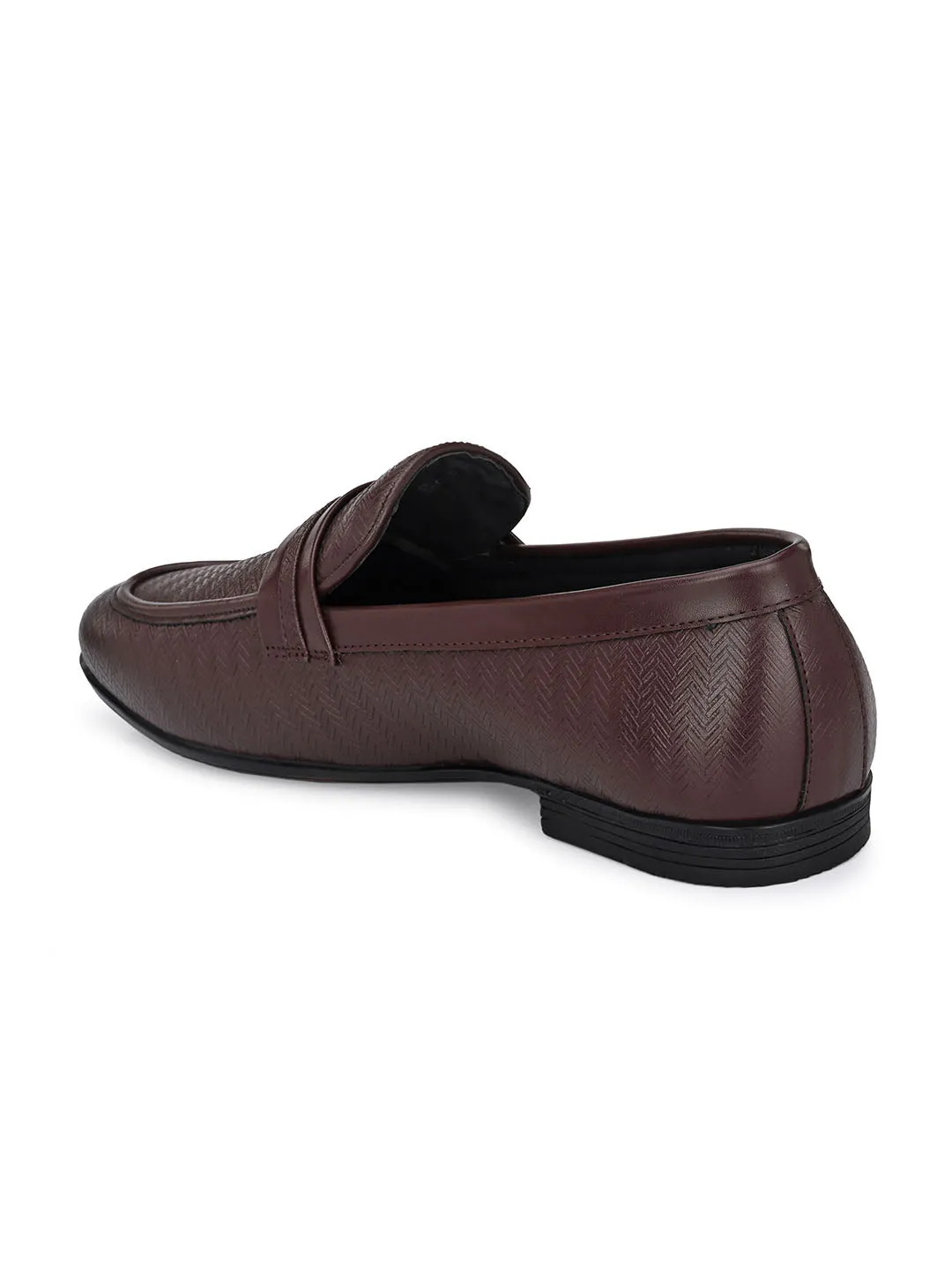 Capri Brown Textured Slip-Ons