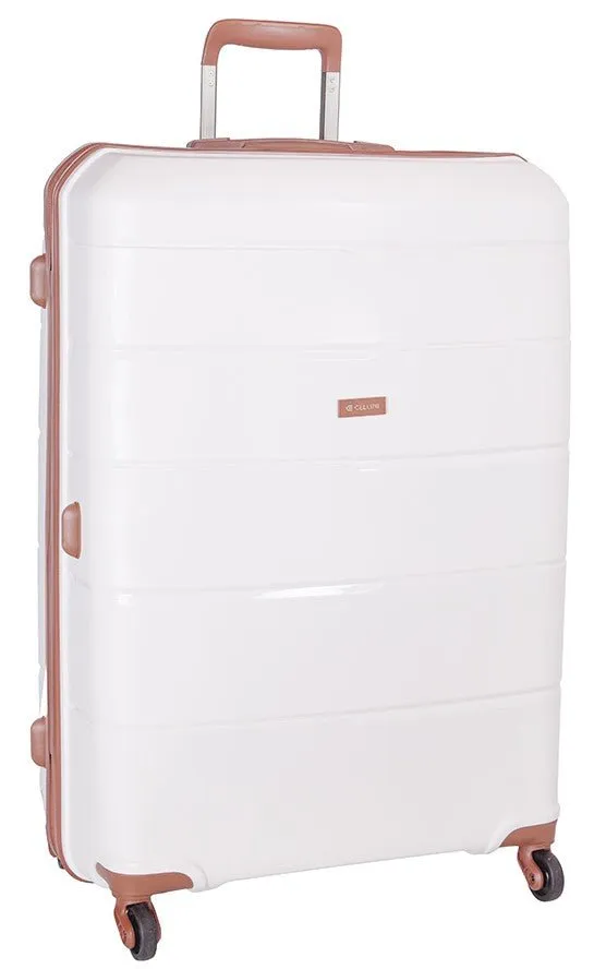 Cellini Spinn 74cm 4 Wheel Trolley Case | White