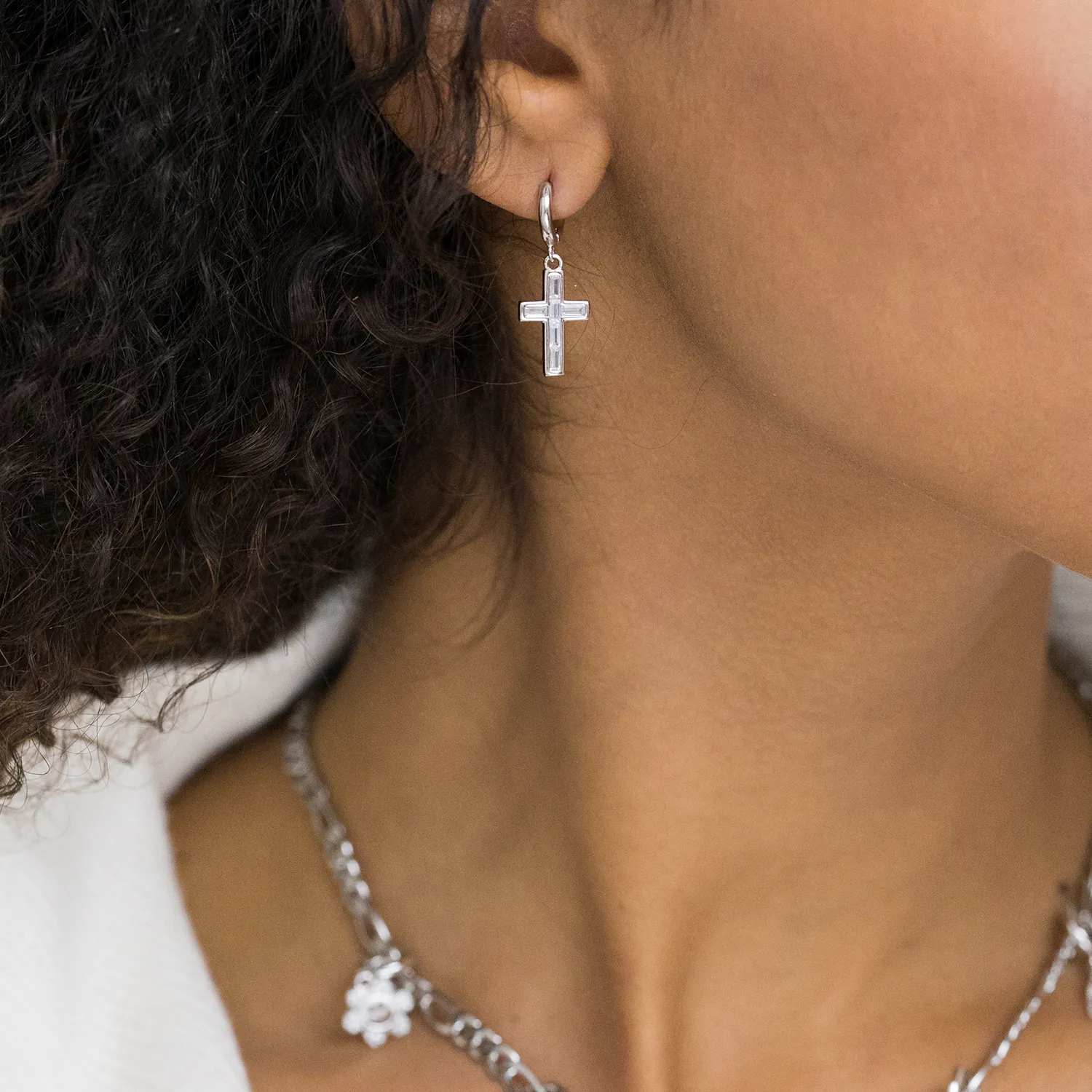 Charm Cross Silver