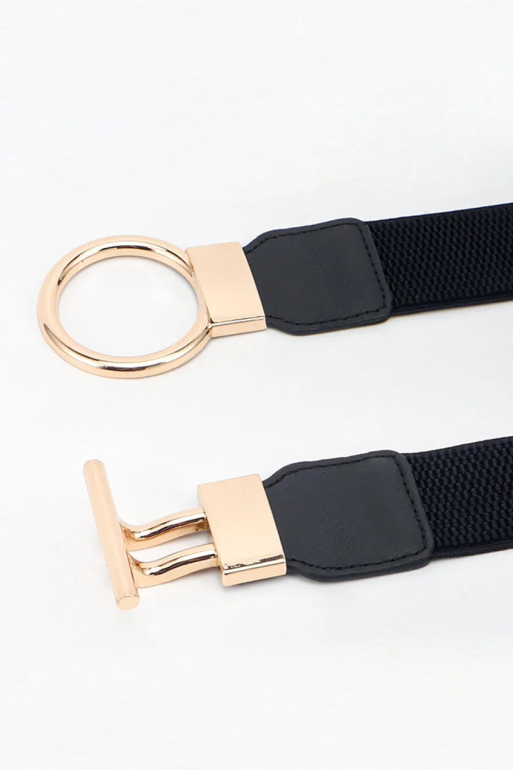 Circle Buckle Vegan Belt ( 3 Colors)