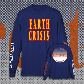 EARTH CRISIS "FIRESTORM CIRCLE LOGO" LONG SLEEVE SHIRT