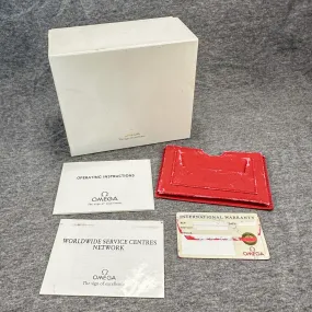 Estate Omega Outer Box w. Wallet & BLANK Warranty Card EMPTY