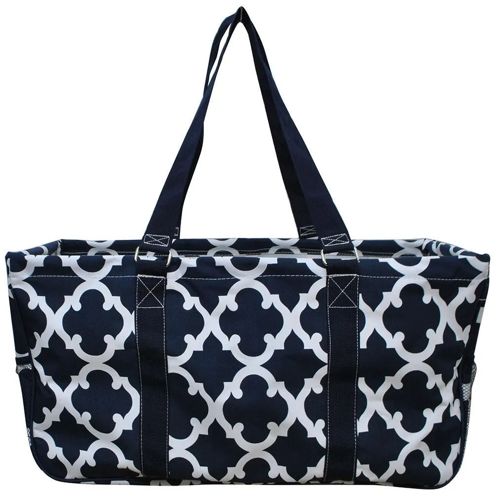 Geometric Clover Navy NGIL Utility Bag