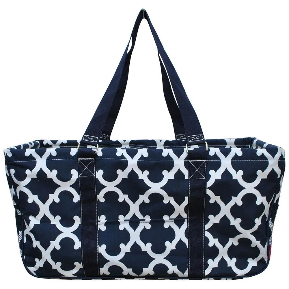 Geometric Clover Navy NGIL Utility Bag