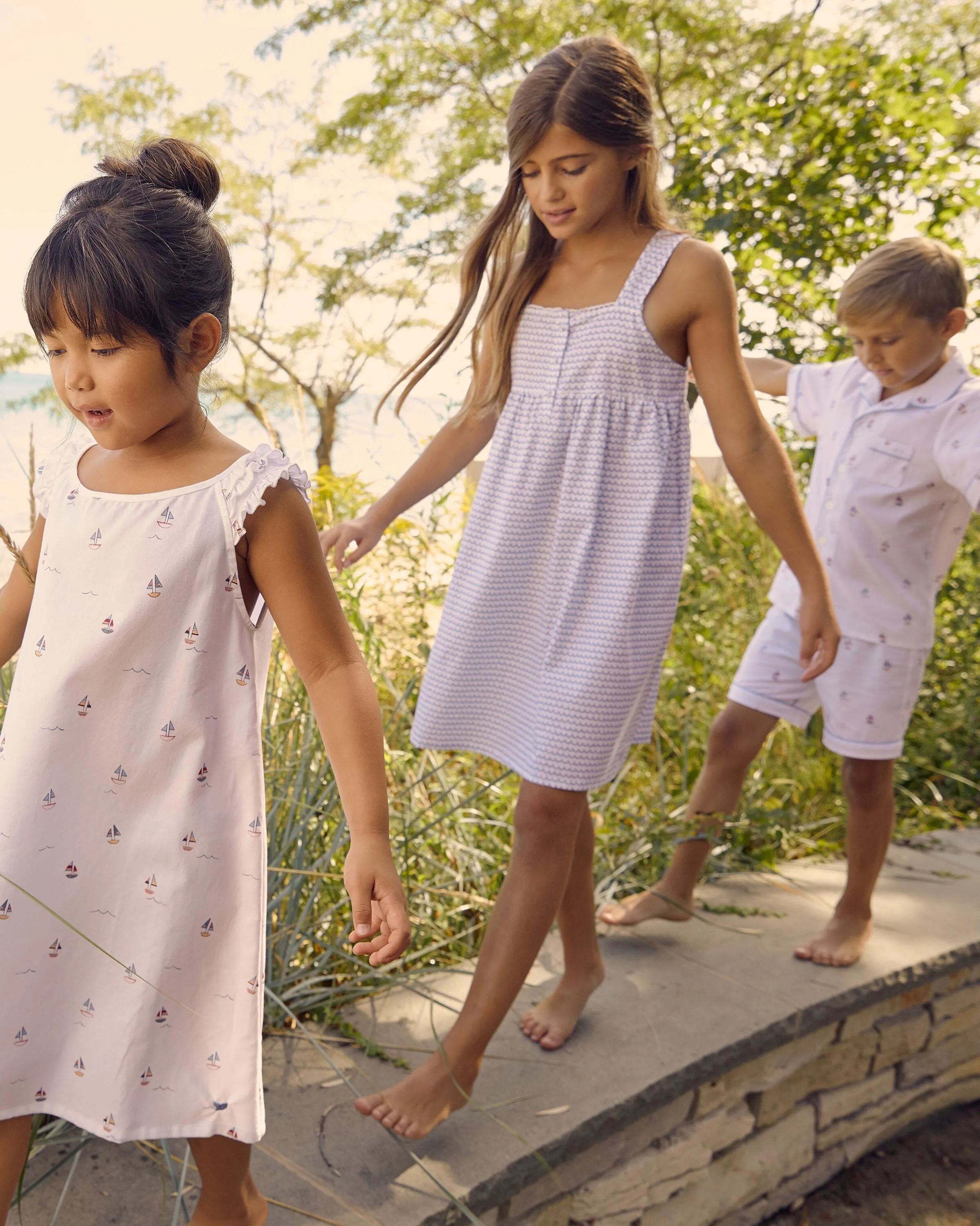 Girl's Twill Charlotte Nightgown | La Mer