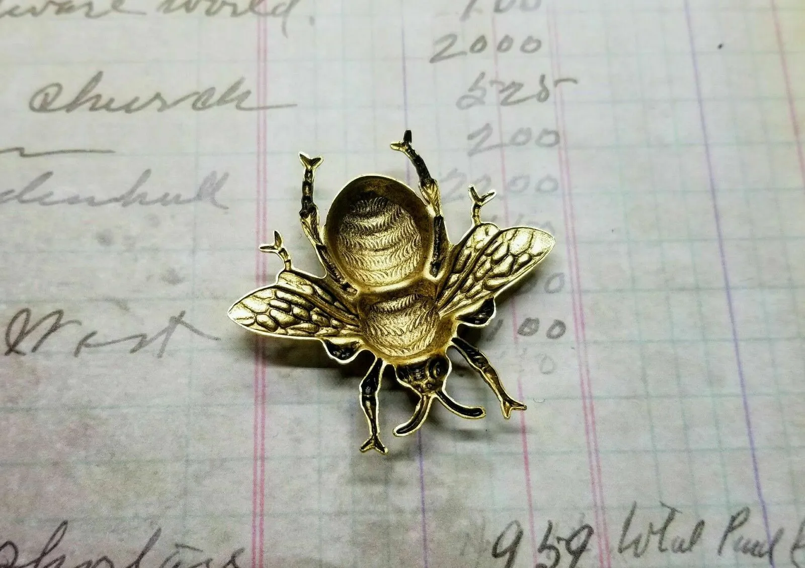 Large Brass Bee Stamping - 8986FFA.