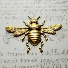 Large Brass Bee Stamping x 1 - 6591RAT.