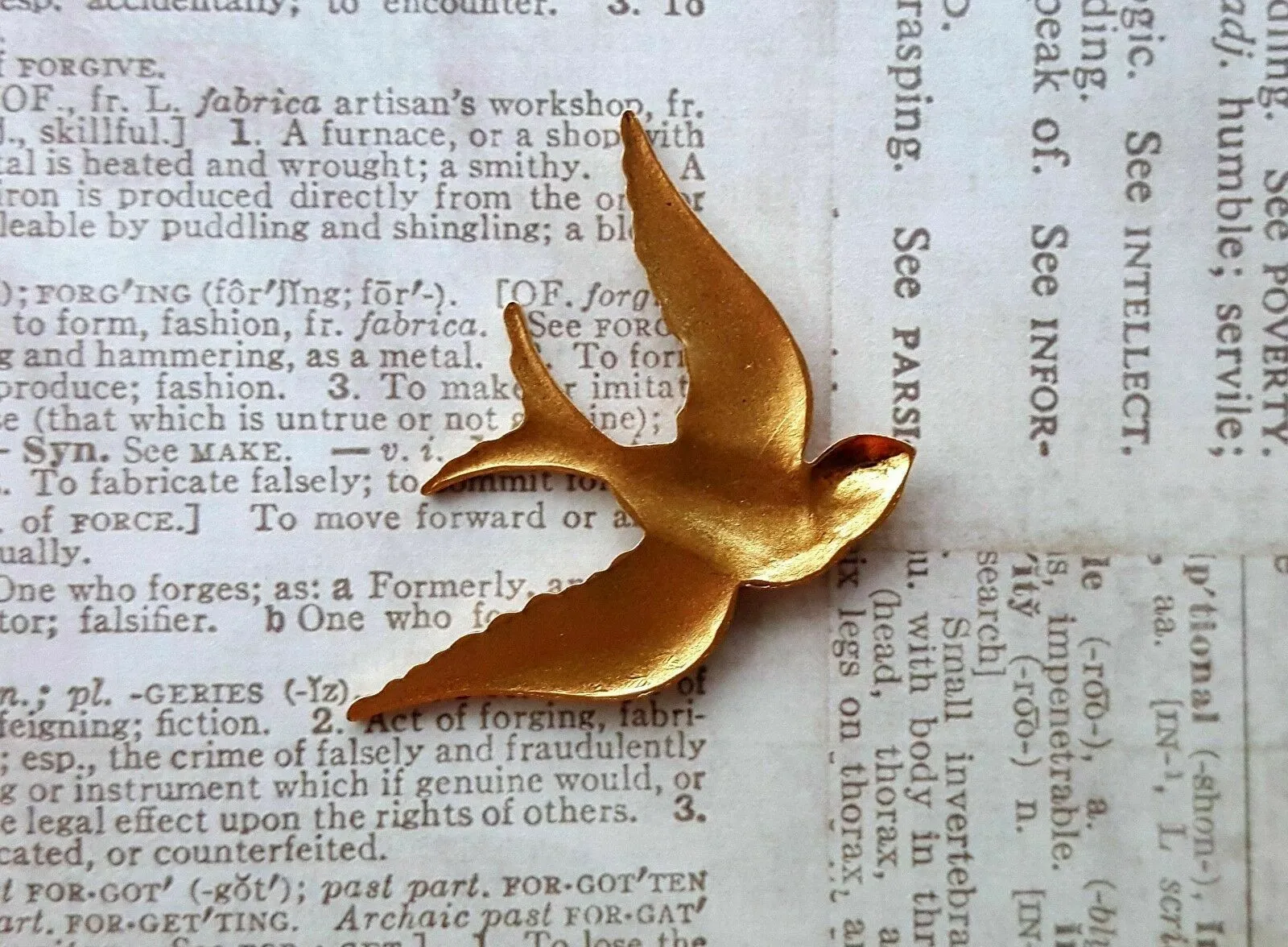 Large Brass Flying Bird - 4892S.