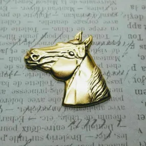 Large Brass Horse Head Stamping - 6818S.