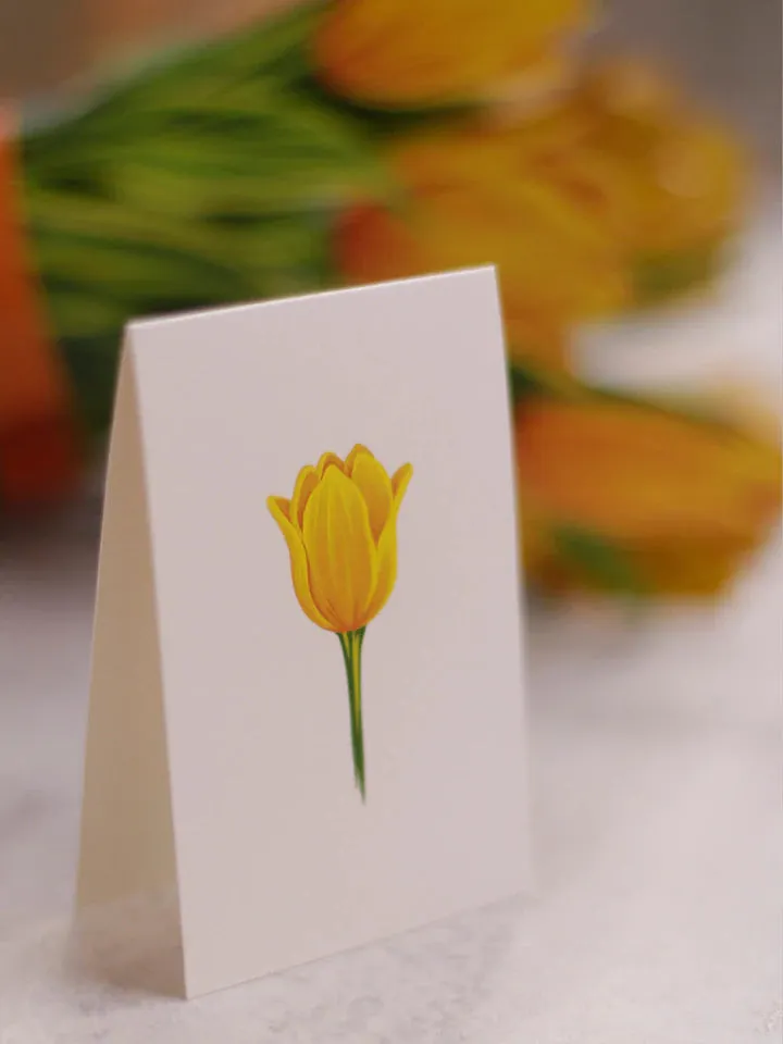 Life Sized Pop-Up Flower Bouquet: Yellow Tulips