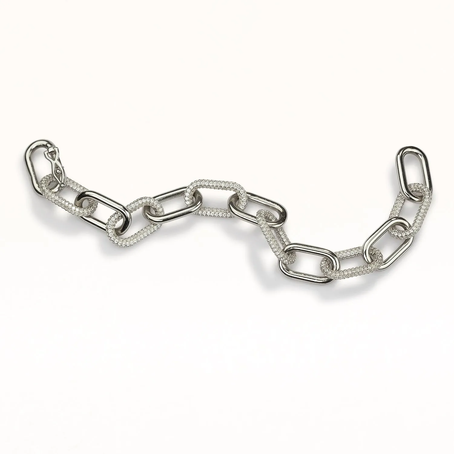 Mens Iced Link Bracelet