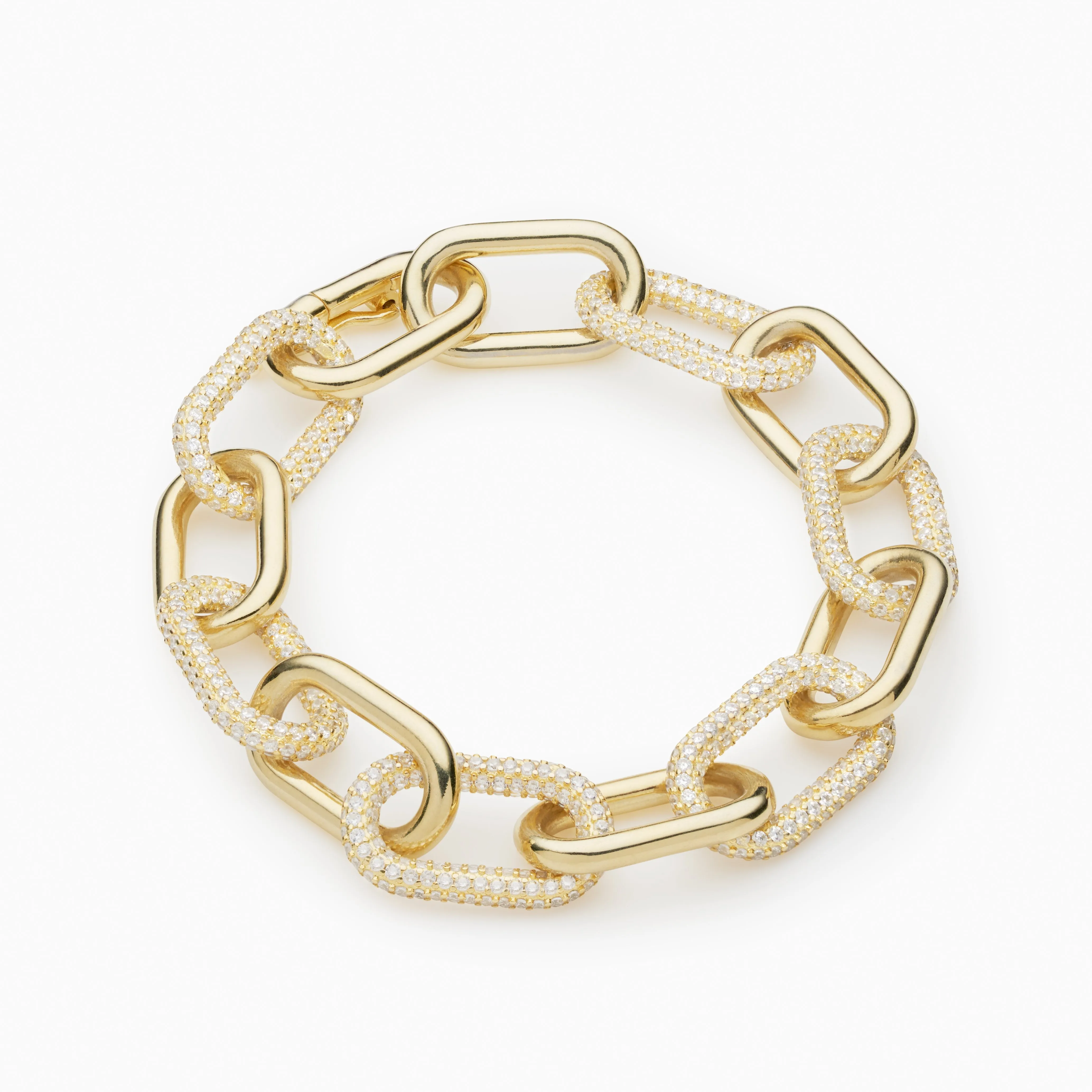 Mens Iced Link Bracelet