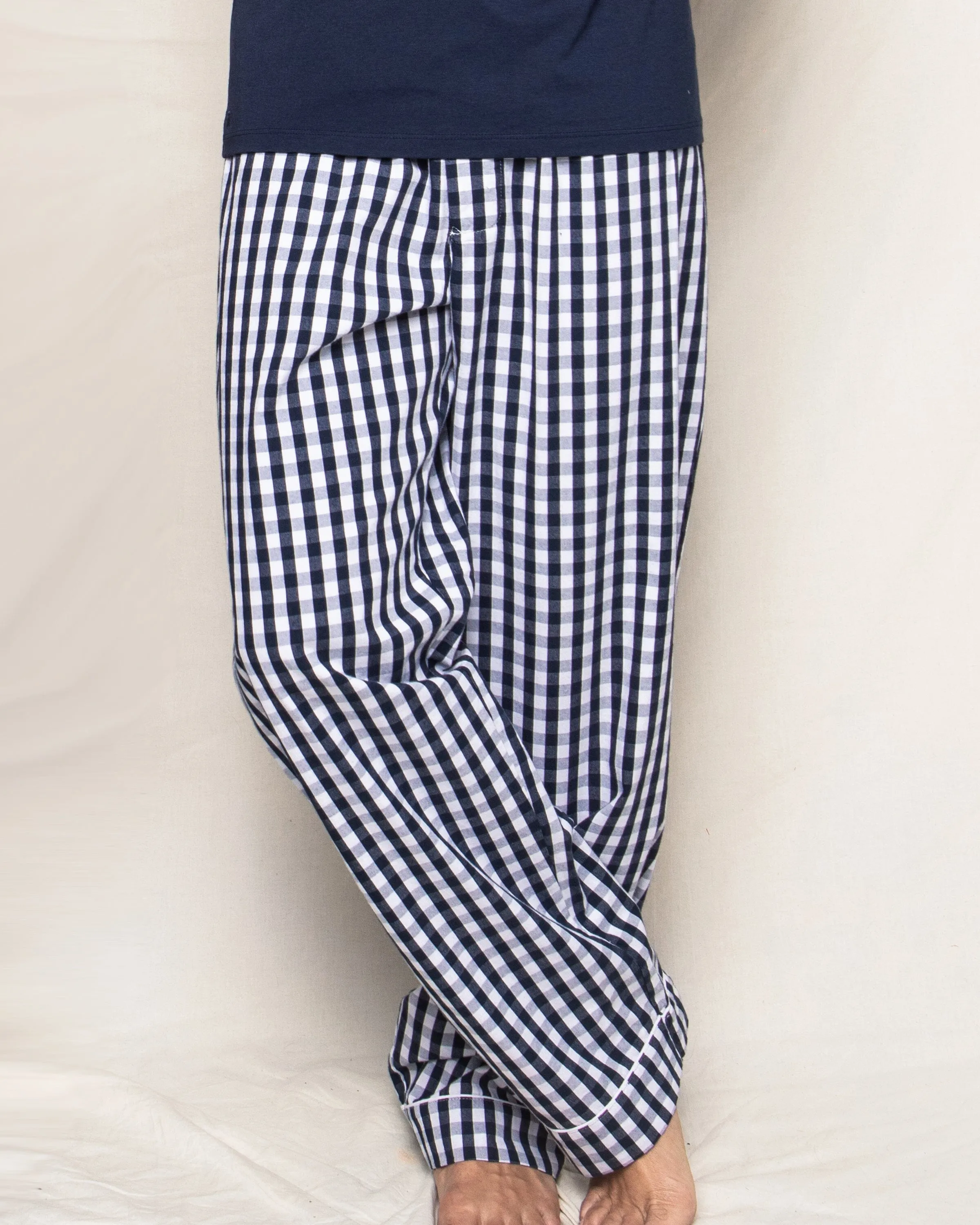 Men's Twill Pajama Pant | Navy Gingham