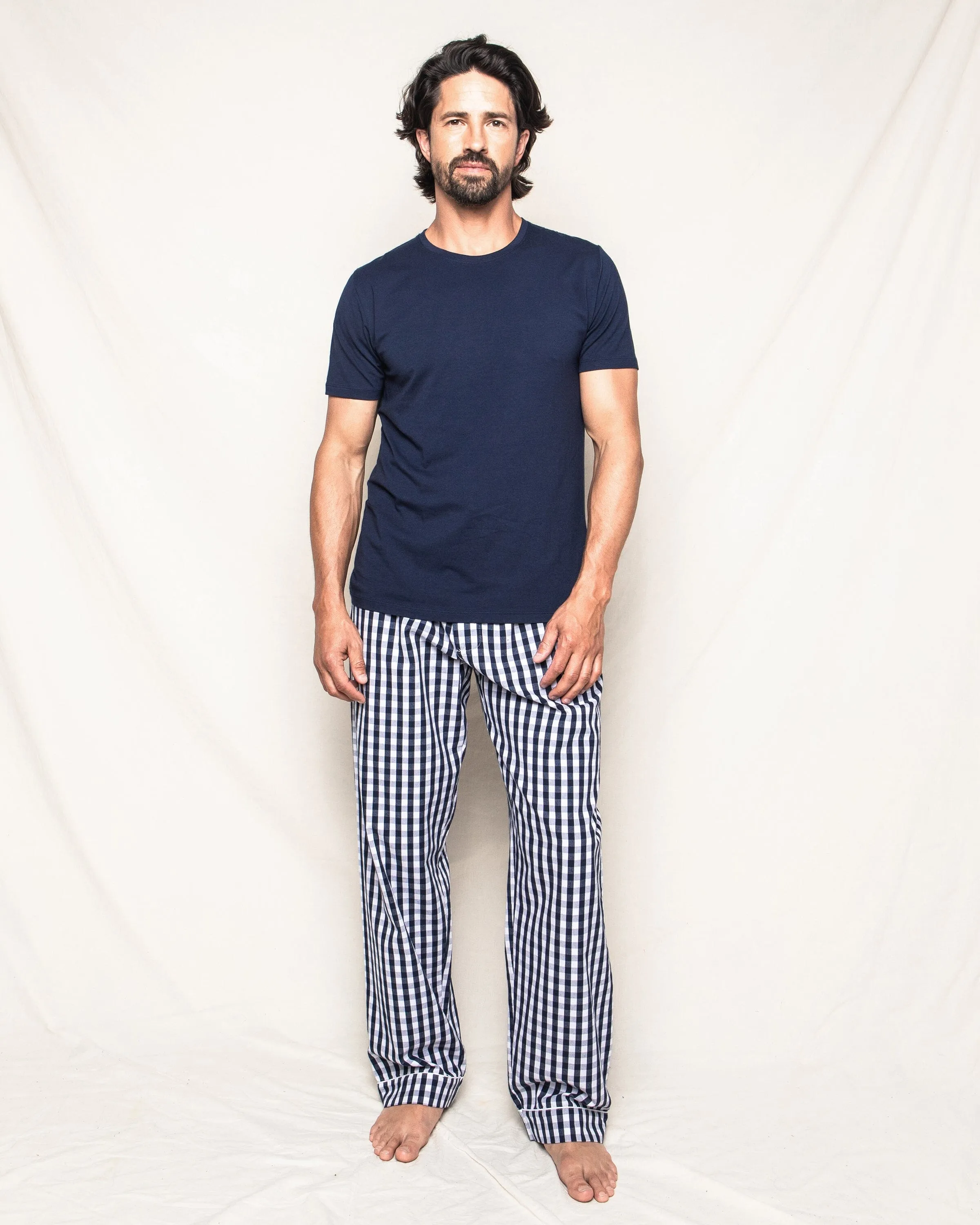 Men's Twill Pajama Pant | Navy Gingham