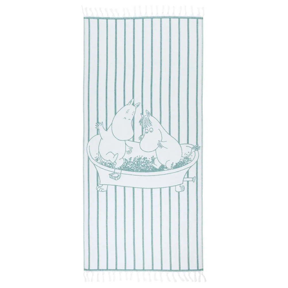 Moomin Beach Hammam Towel Blue 80x150cm - Moomin Arabia