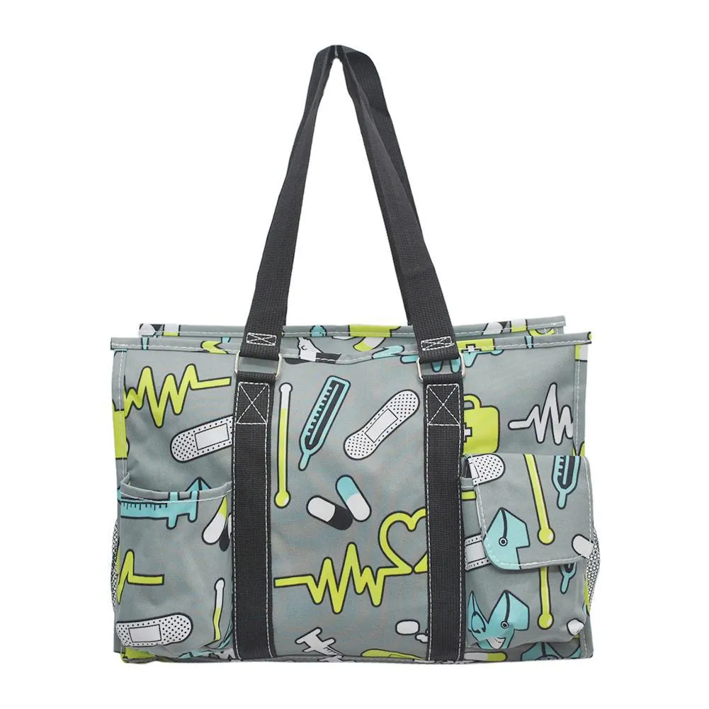 Nurse Life NGIL Zippered Caddy Organizer Tote Bag