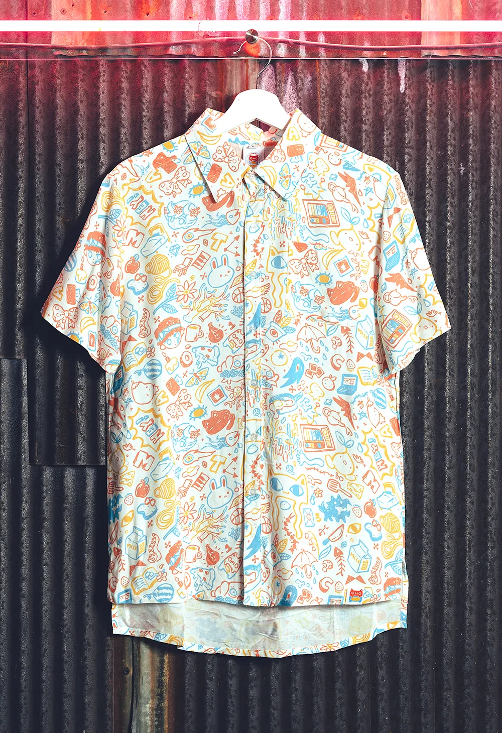 OMOCAT Doodle Button-Up Shirt