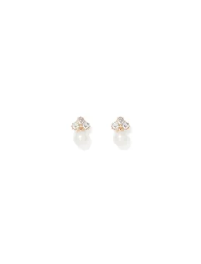 Penny Pearl Stone Stud Earrings