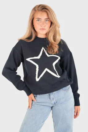 "Stargaze" sweater navy