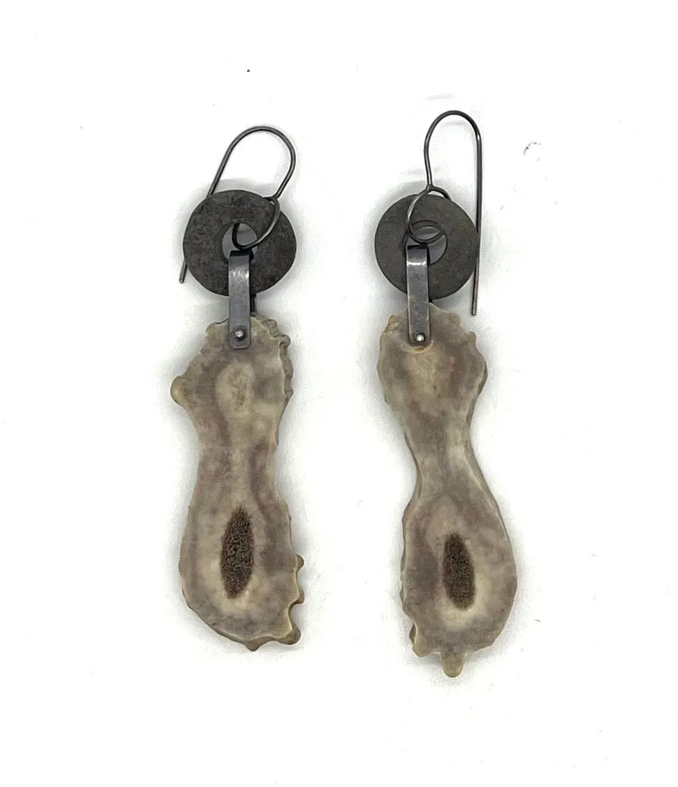 Rock and Antler Earrings