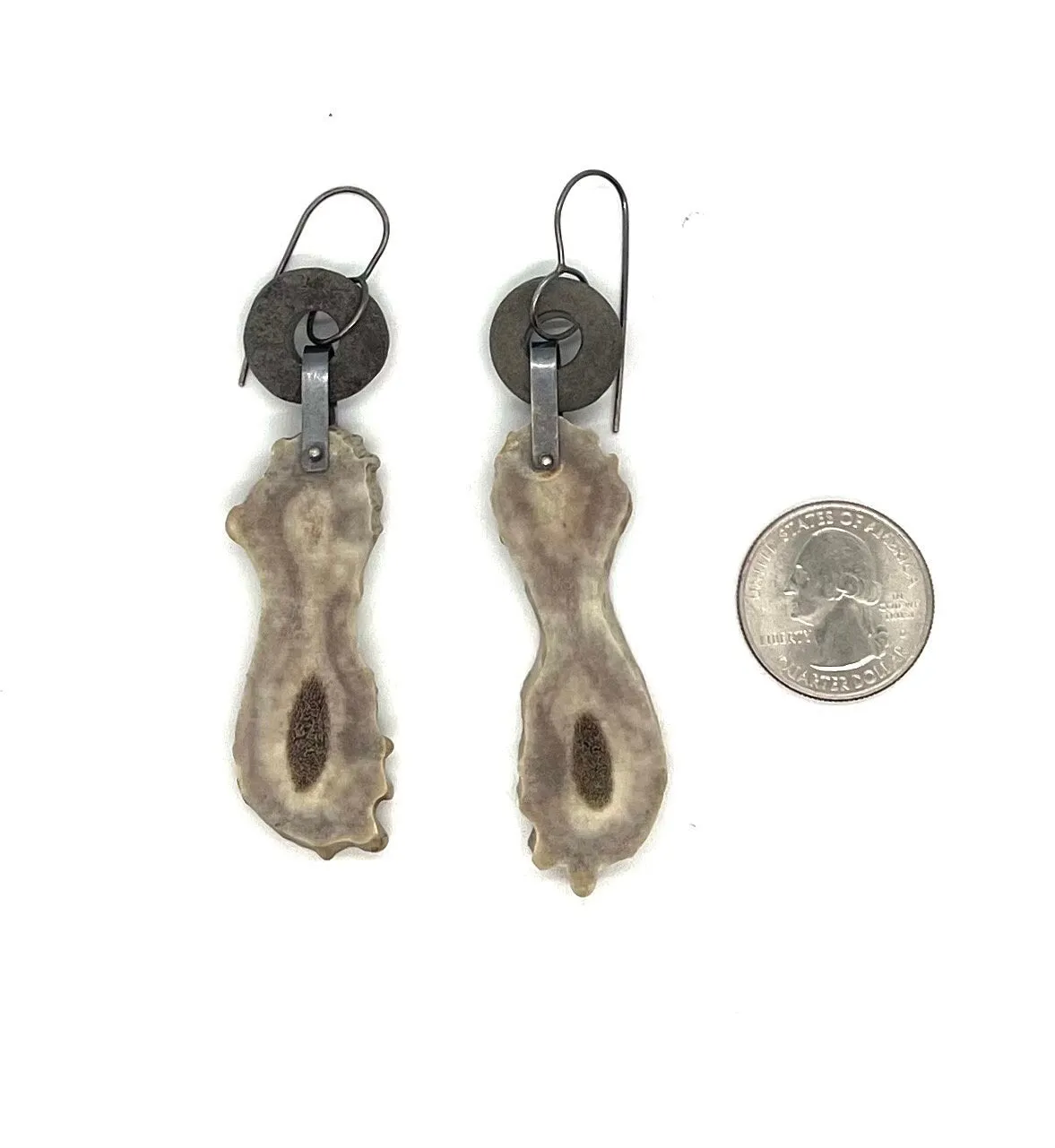 Rock and Antler Earrings