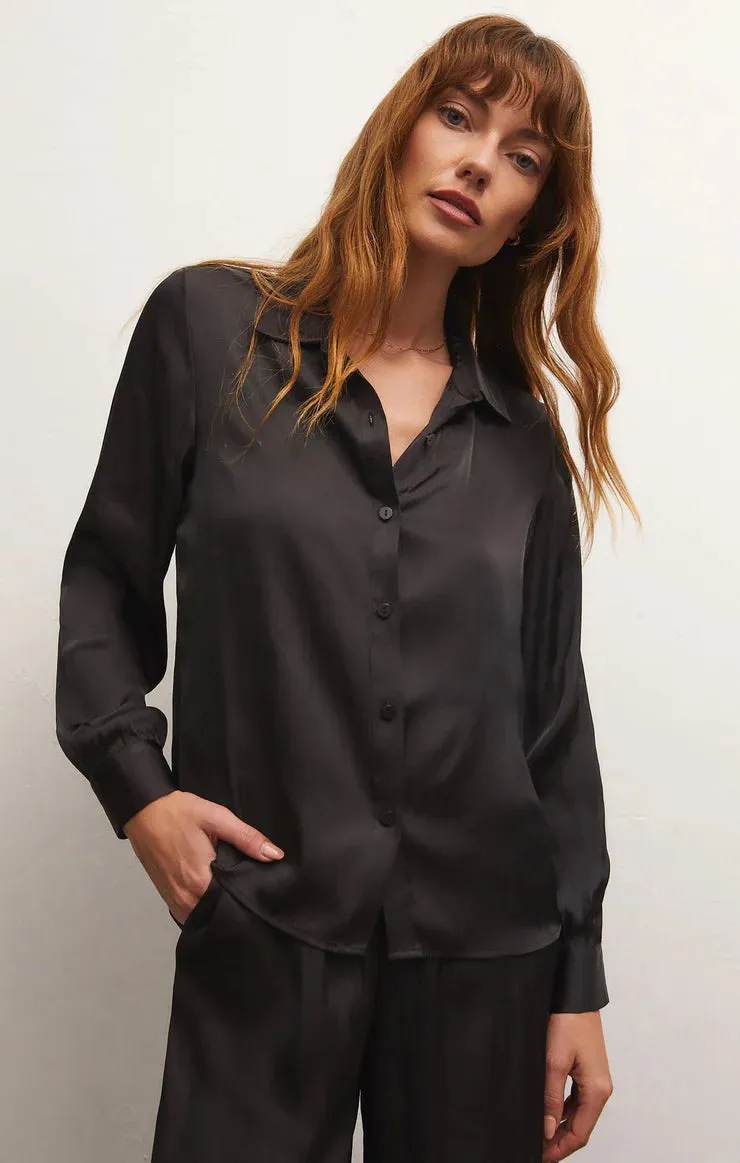 Serenity Lux Sheen Button Up Top