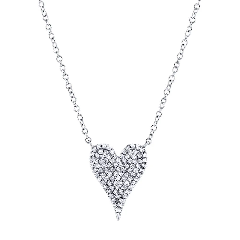 Small Pave Heart Necklace