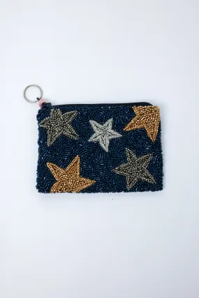 Stars Beaded Coin Purse