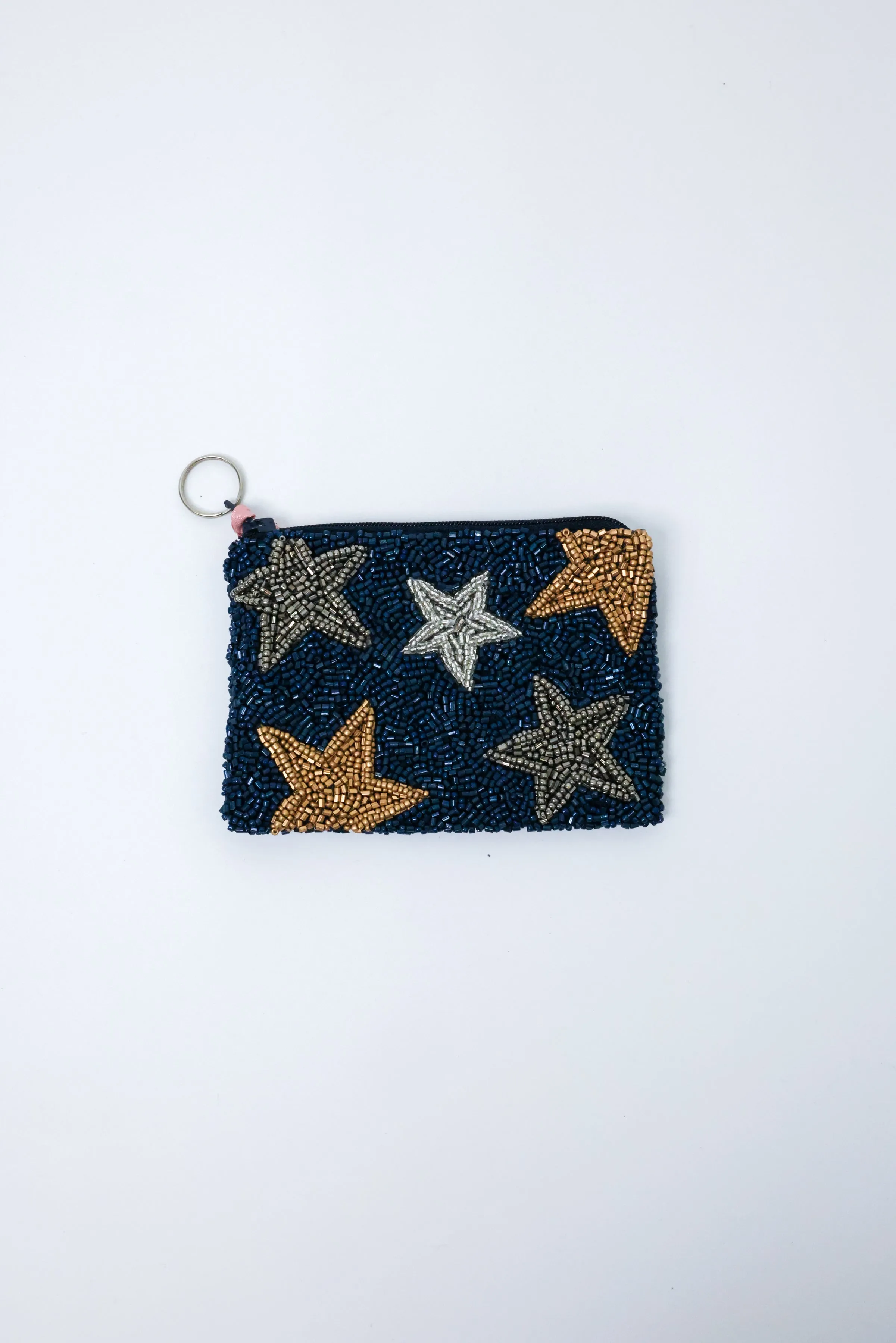 Stars Beaded Coin Purse