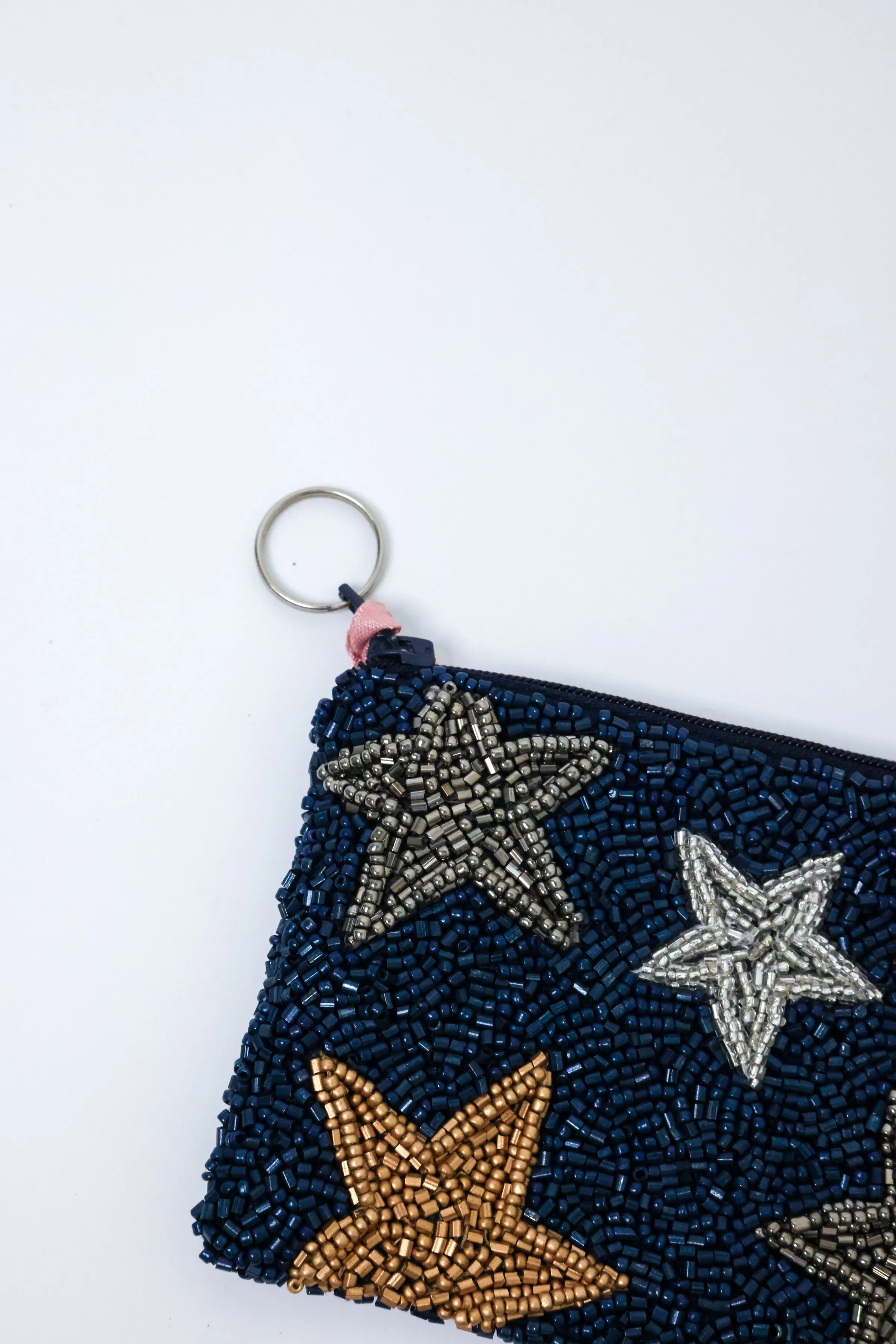 Stars Beaded Coin Purse