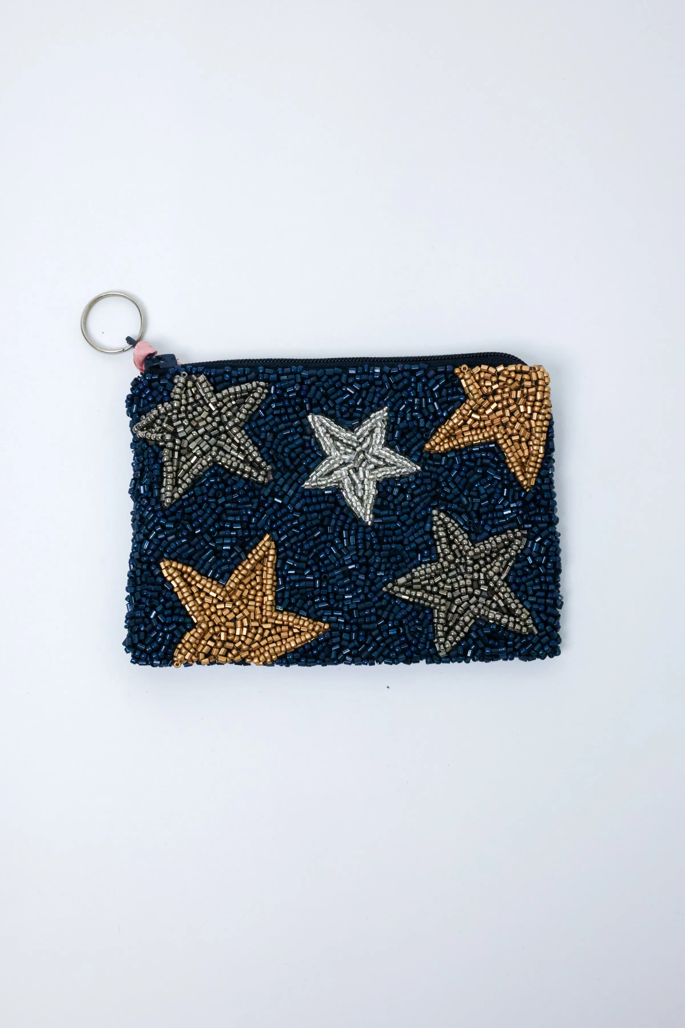 Stars Beaded Coin Purse