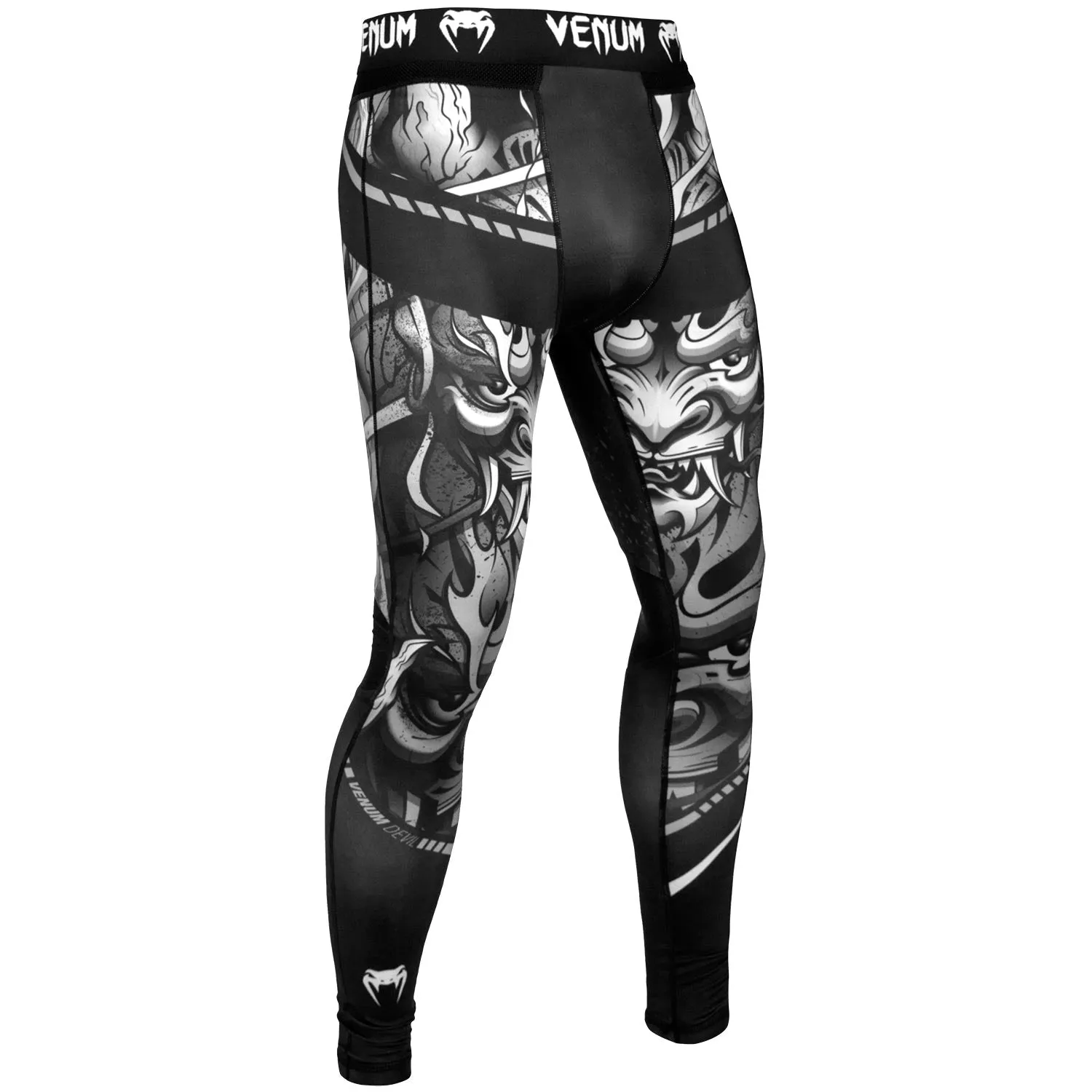 Venum Devil Compression Tights - White/Black