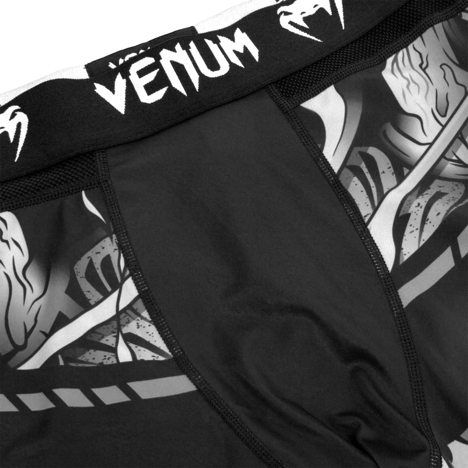 Venum Devil Compression Tights - White/Black