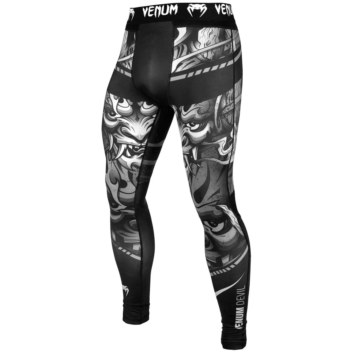 Venum Devil Compression Tights - White/Black