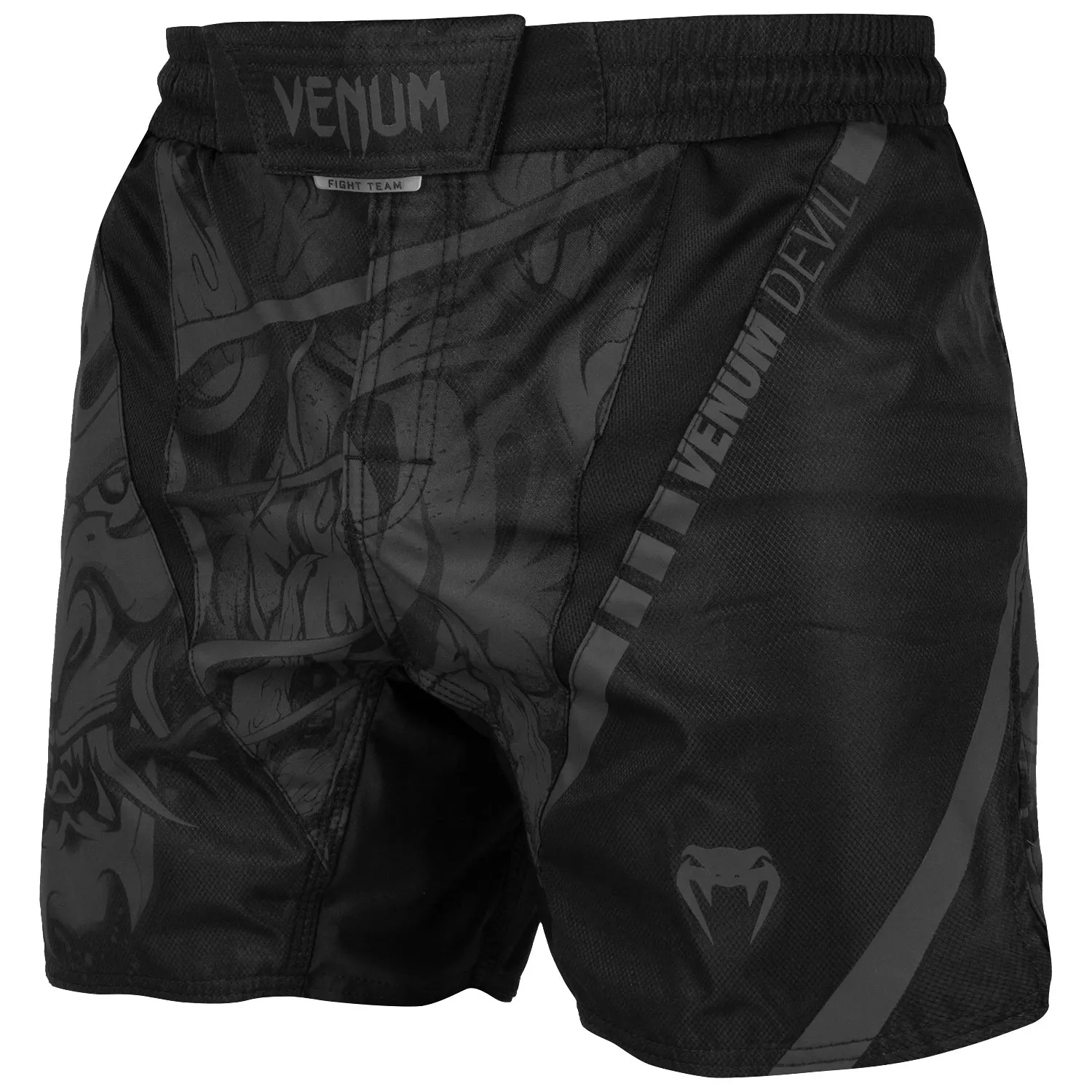 Venum Devil Fightshorts - Black/Black