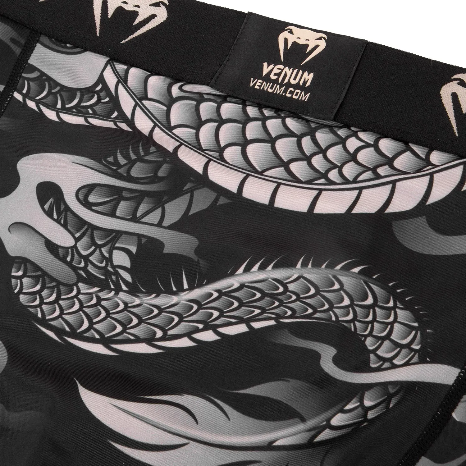 Venum Dragon's Flight Compression Shorts - Black/Sand