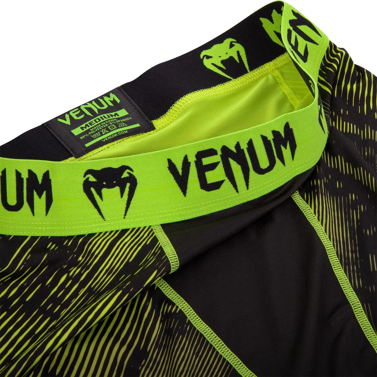 Venum Fusion Compression Shorts - Black/Yellow