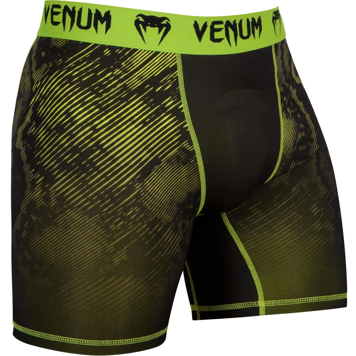 Venum Fusion Compression Shorts - Black/Yellow